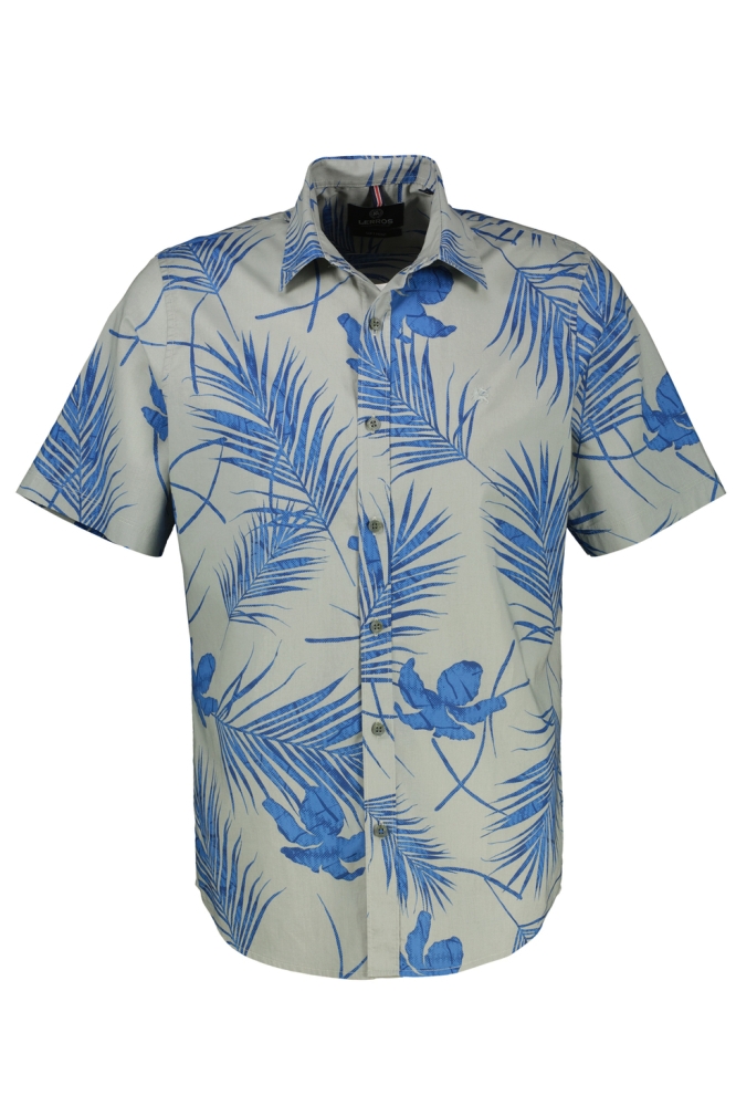 Lerros groene heren overhemd | Vooraanzicht