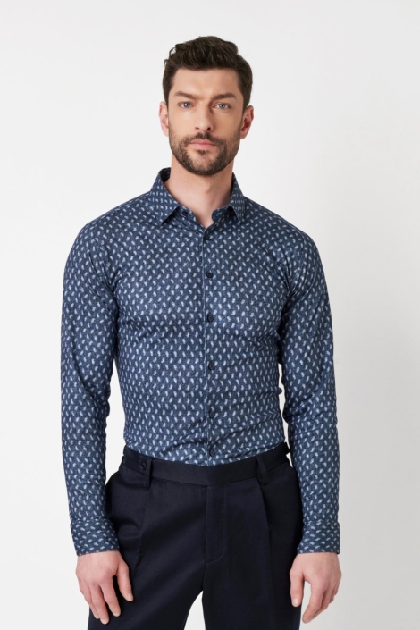 Desoto blauwe heren overhemd | Model