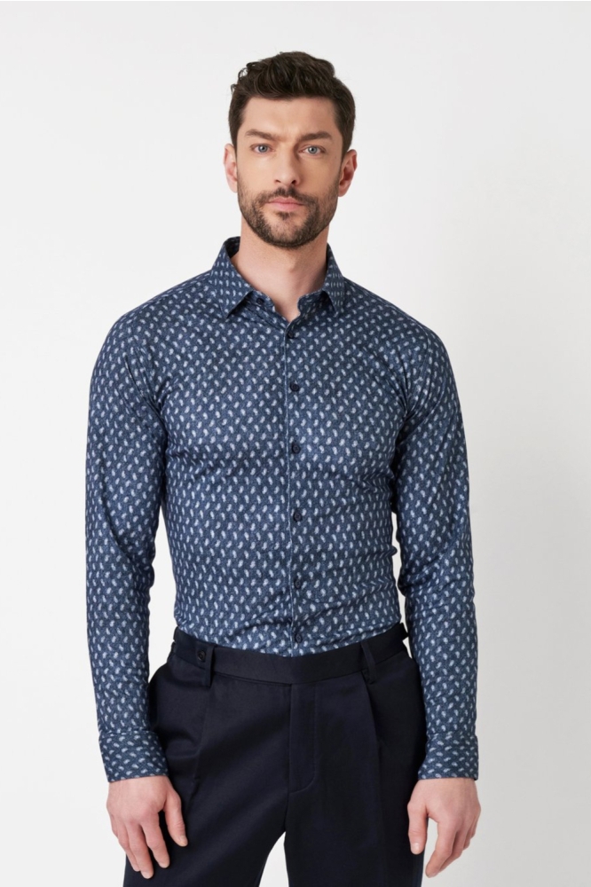 Desoto blauwe heren overhemd | Model