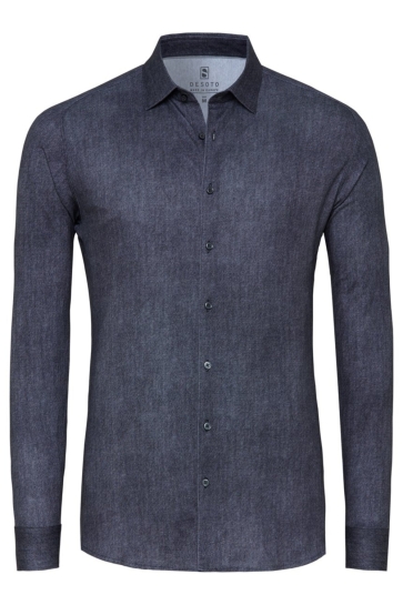 Desoto Overhemd CASUAL KENT 1 1 87328 3 748 NAVY DENIM