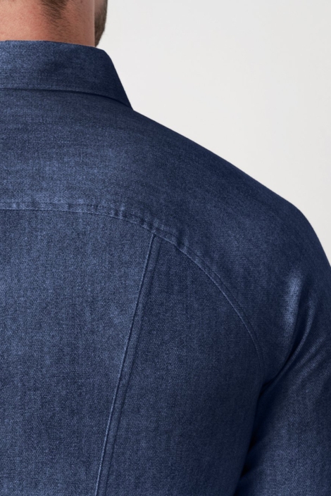 Desoto blauwe heren overhemd | Close up