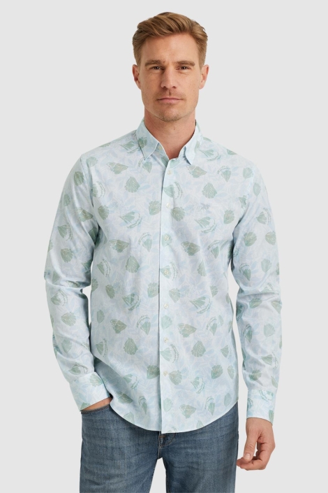 Vanguard beige heren overhemd | Model vooraanzicht