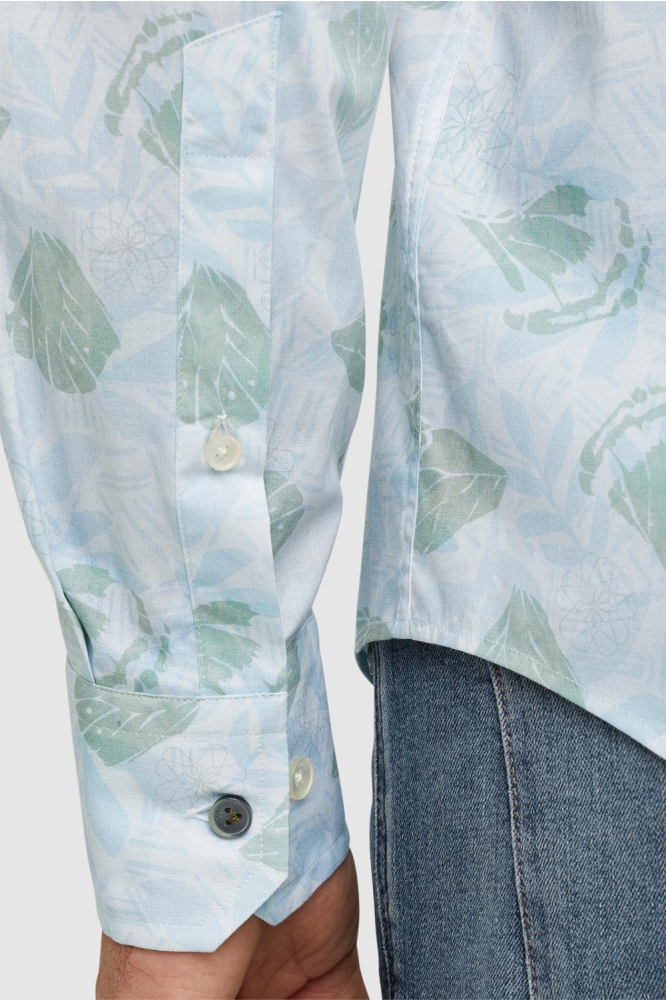 Vanguard beige heren overhemd | Close up