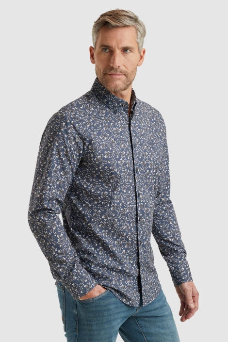 Vanguard blauwe heren overhemd | Model zijaanzicht