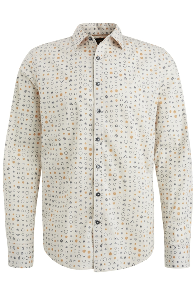 PME legend beige heren overhemd | Vooraanzicht