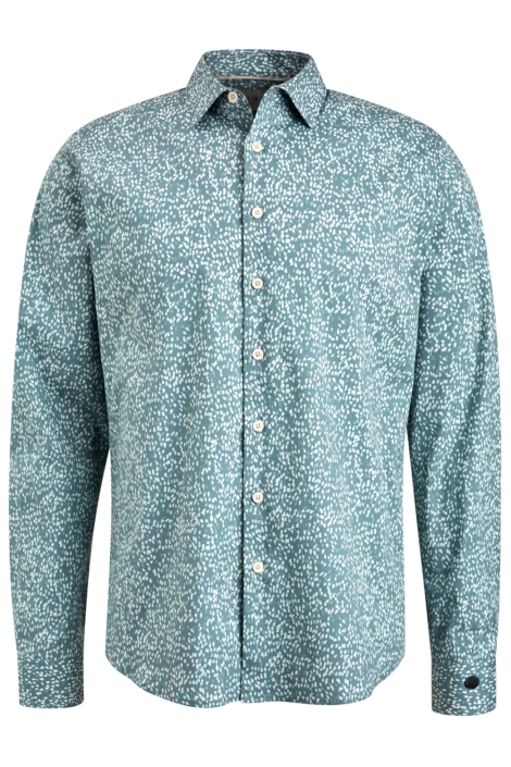 Cast Iron blauwe heren overhemd | Vooraanzicht