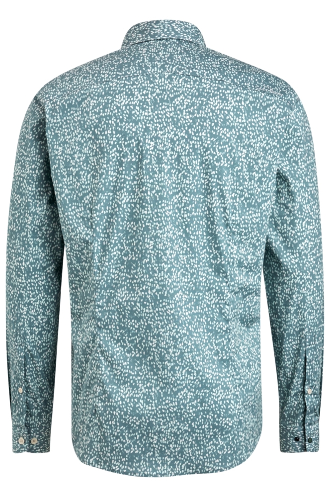 Cast Iron blauwe heren overhemd | Achteraanzicht