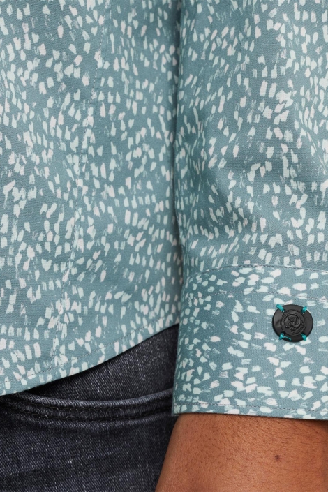 Cast Iron blauwe heren overhemd | Kleurstaal