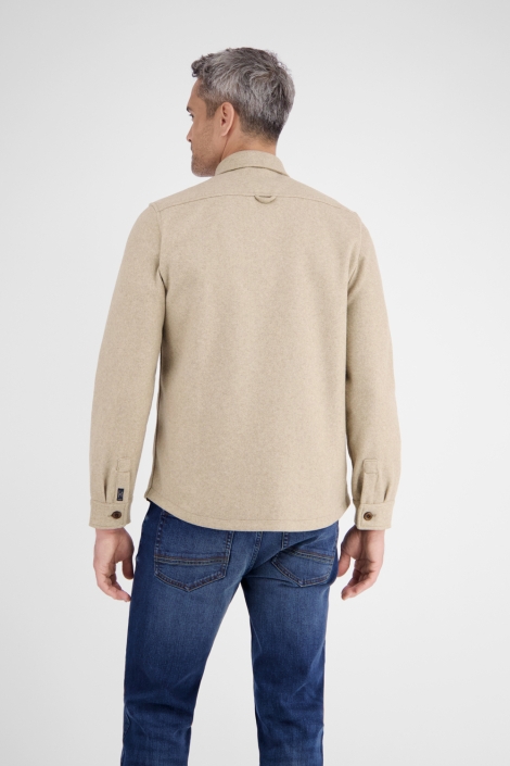 Lerros beige heren jas | Model achteraanzicht