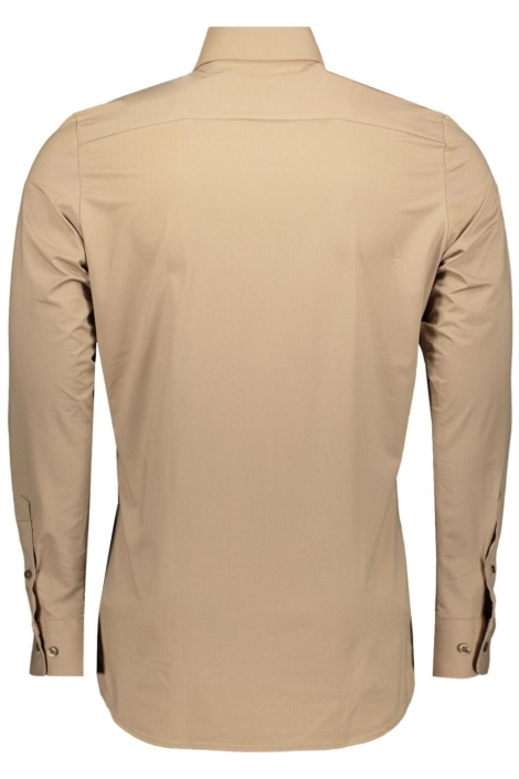 Pure H. Tico beige heren overhemd | Achteraanzicht