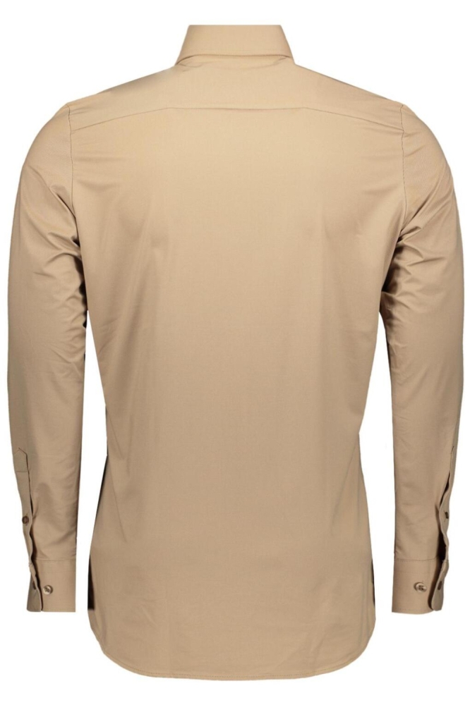 Pure H. Tico beige heren overhemd | Achteraanzicht