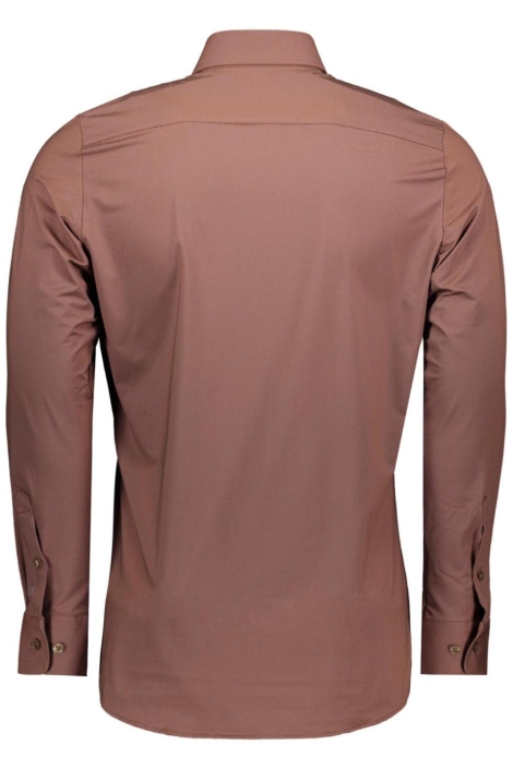 Pure H. Tico bruine heren overhemd | Achteraanzicht