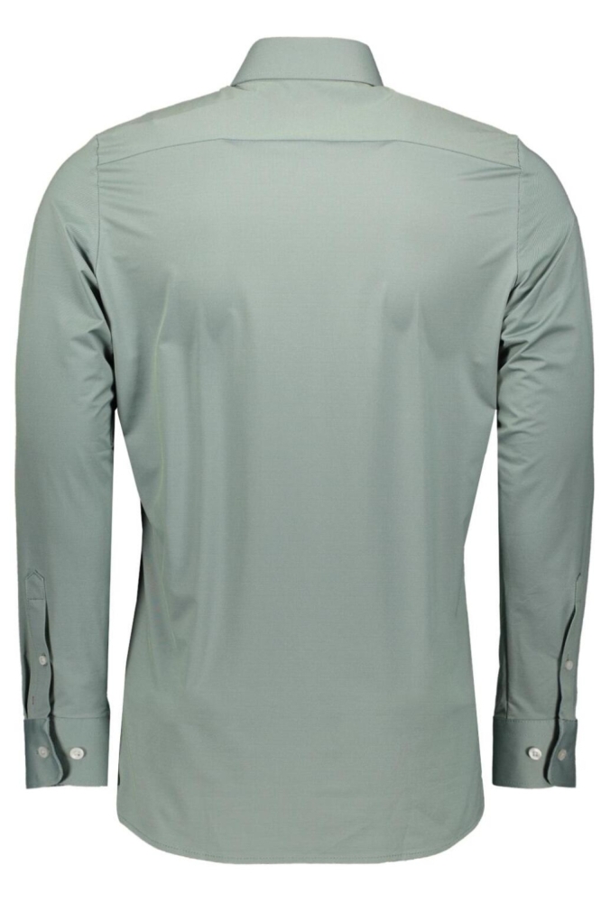 Pure H. Tico groene heren overhemd | Achteraanzicht