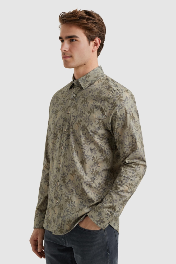 Vanguard groene heren overhemd | Model zijaanzicht