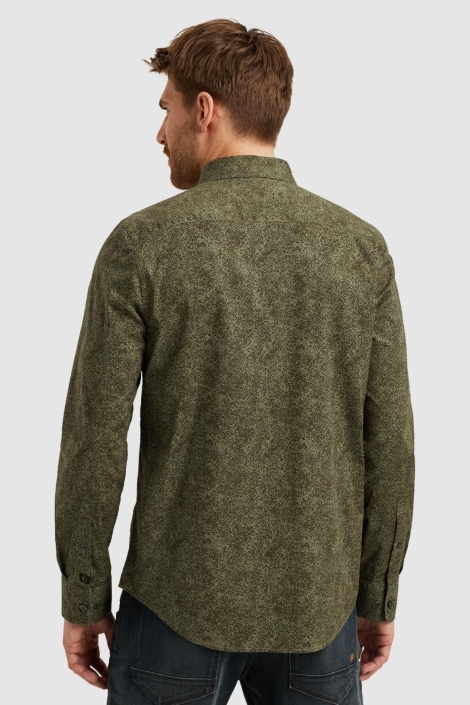 PME legend groene heren overhemd | Model achteraanzicht