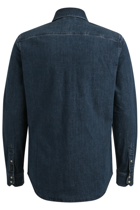 PME legend blauwe heren overhemd | Achteraanzicht