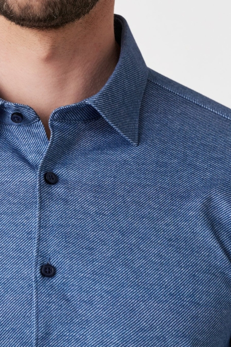Desoto blauwe heren overhemd | Close up
