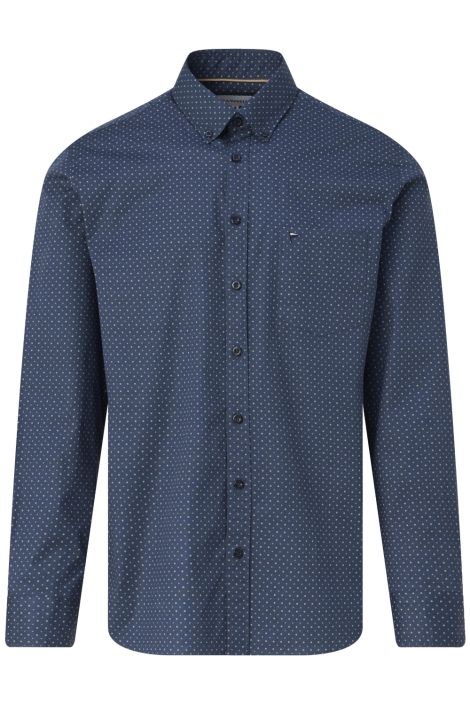 Campbell blauwe heren overhemd | Vooraanzicht