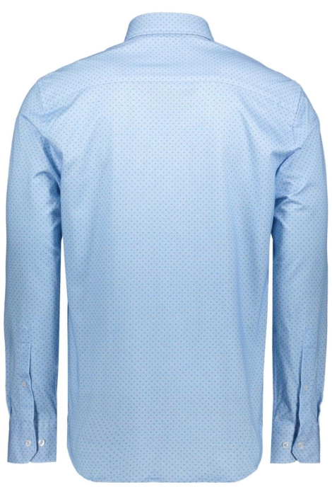 Campbell blauwe heren overhemd | Achteraanzicht