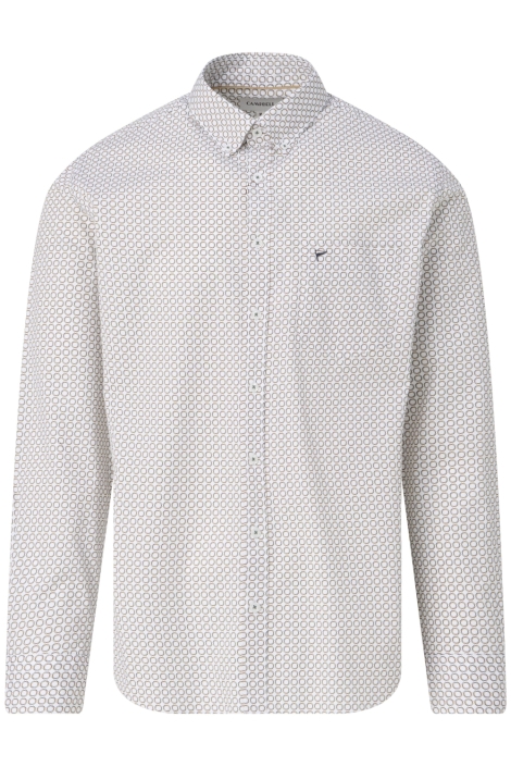 Campbell witte heren overhemd | Vooraanzicht