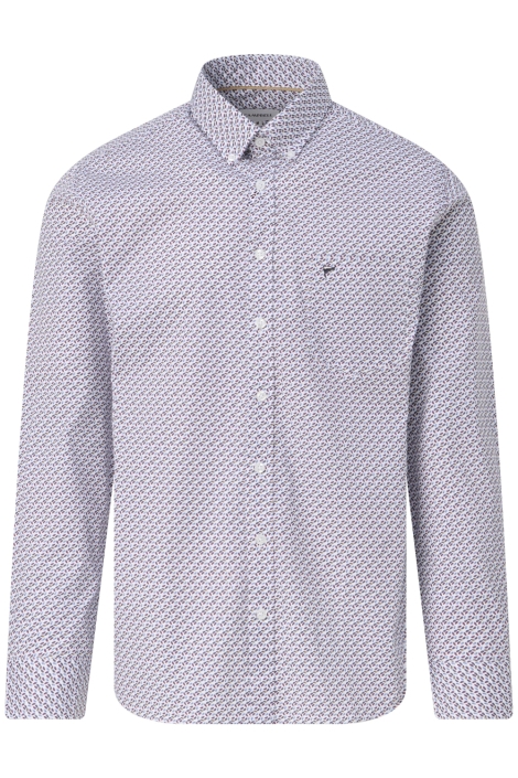 Campbell witte heren overhemd | Vooraanzicht