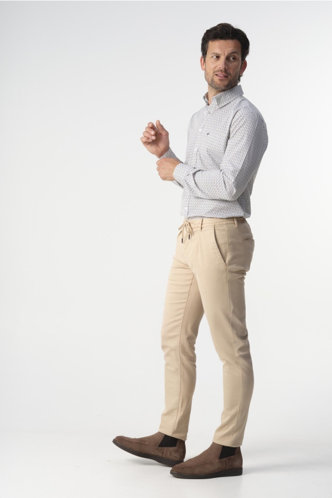 Campbell witte heren overhemd | Model