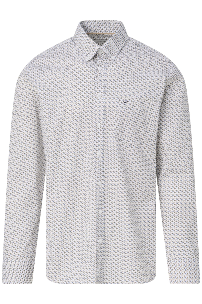 Campbell witte heren overhemd | Vooraanzicht