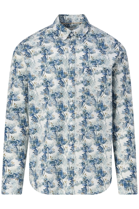 Campbell blauwe heren overhemd | Vooraanzicht