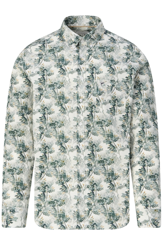 Campbell groene heren overhemd | Vooraanzicht