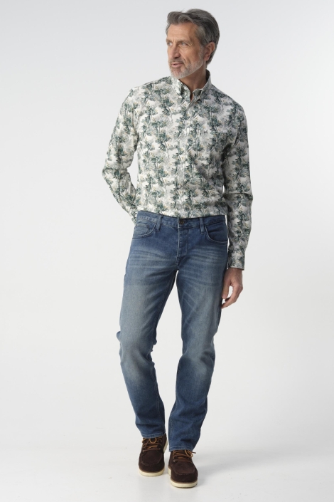 Campbell groene heren overhemd | Model