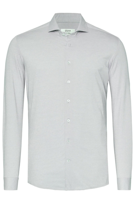 Pure H. Tico beige heren overhemd | Vooraanzicht