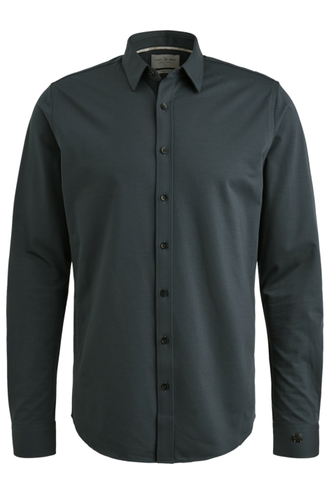 Cast Iron blauwe heren overhemd | Vooraanzicht