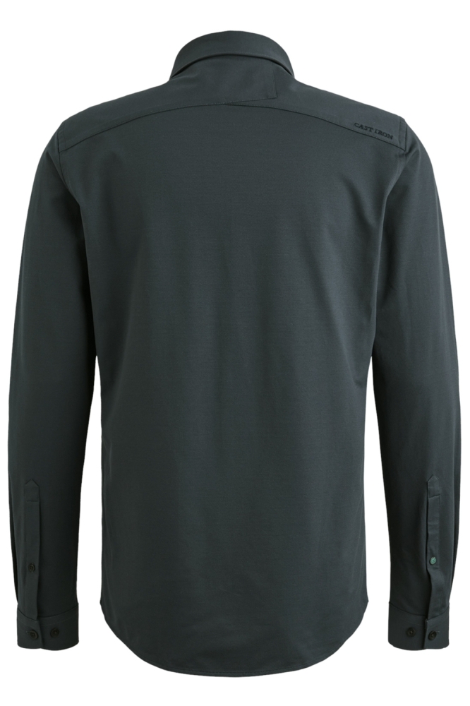 Cast Iron blauwe heren overhemd | Achteraanzicht