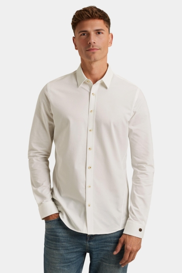 Cast Iron long sleeve shirt twill jersey 2 t Wit