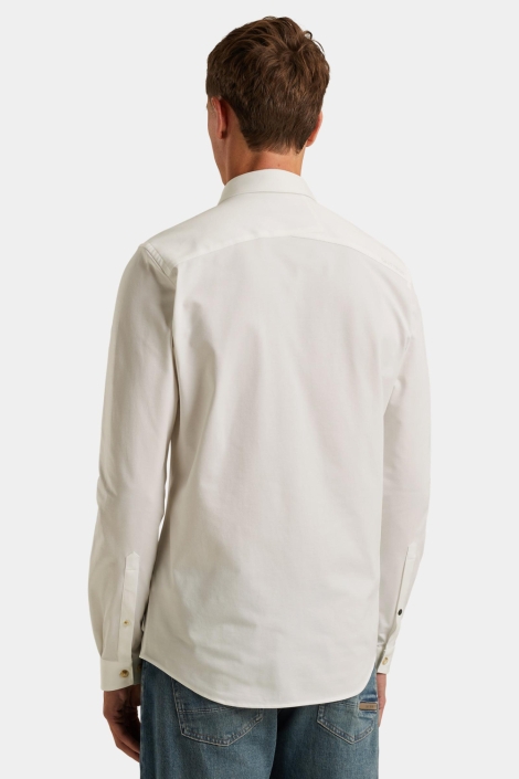 Cast Iron witte heren overhemd | Model achteraanzicht