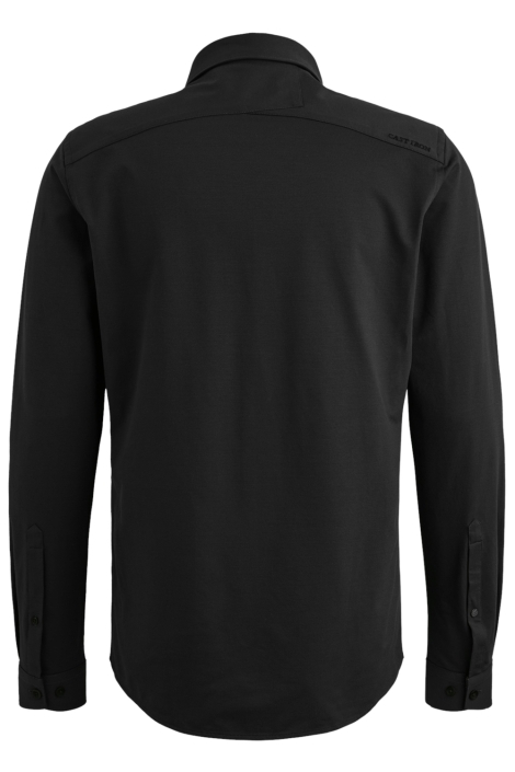 Cast Iron zwarte heren overhemd | Achteraanzicht