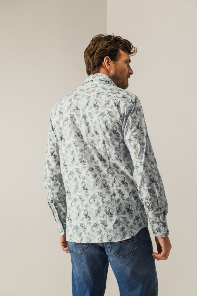 State of Art groene heren overhemd | Model achteraanzicht