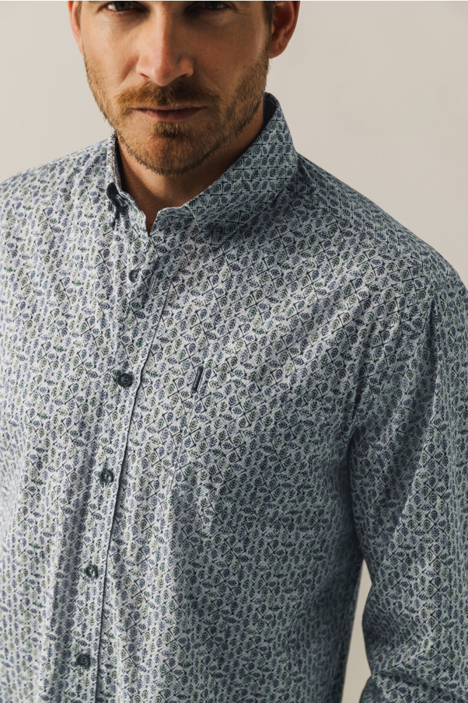 State of Art blauwe heren overhemd | Close up