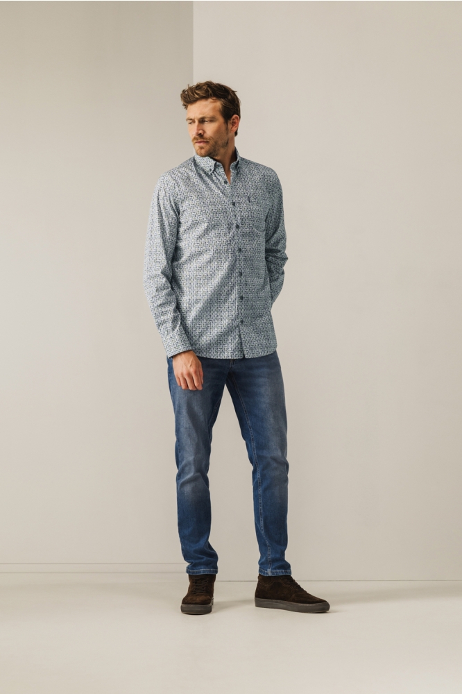 State of Art blauwe heren overhemd | Model