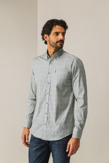 State of Art Overhemd POPLIN OVERHEMD MET ALLOVER PRINT 214 25200 1457