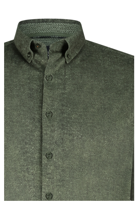 State of Art groene heren overhemd | Close up