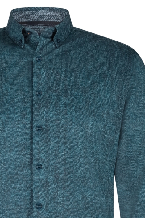 State of Art blauwe heren overhemd | Close up