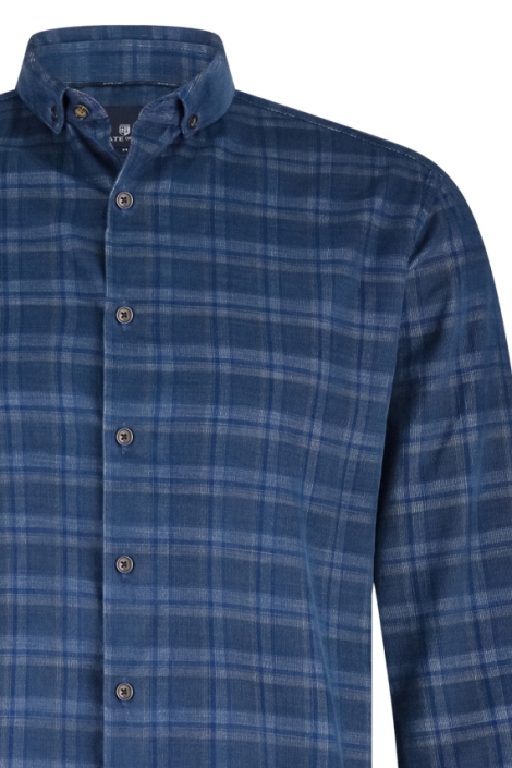 State of Art blauwe heren overhemd | Close up