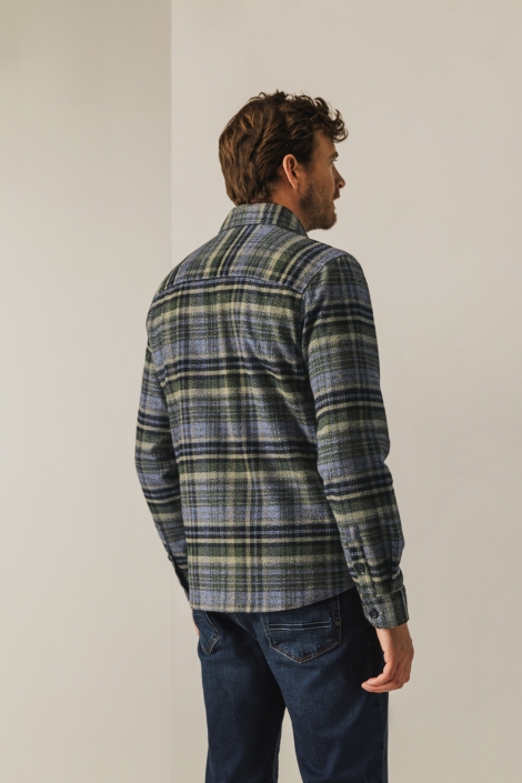 State of Art blauwe heren overhemd | Model achteraanzicht