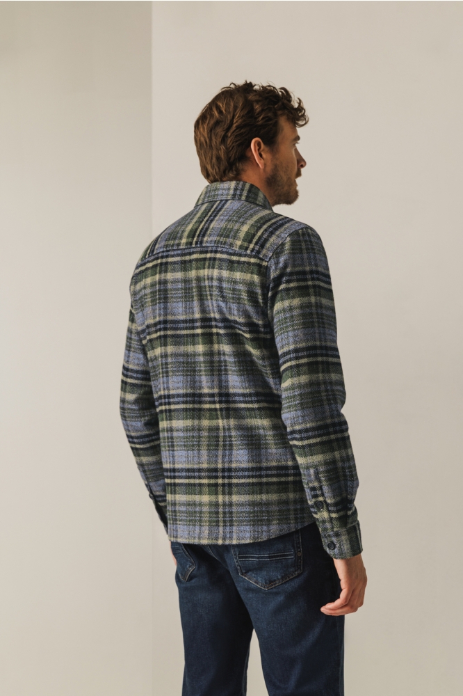 State of Art blauwe heren overhemd | Model achteraanzicht