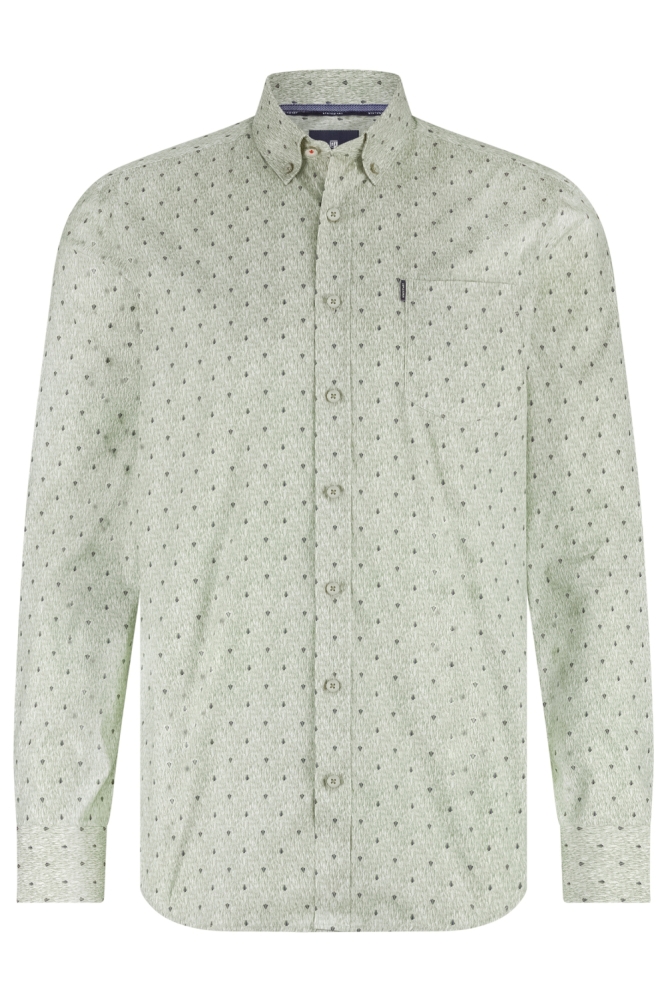 State of Art groene heren overhemd | Vooraanzicht
