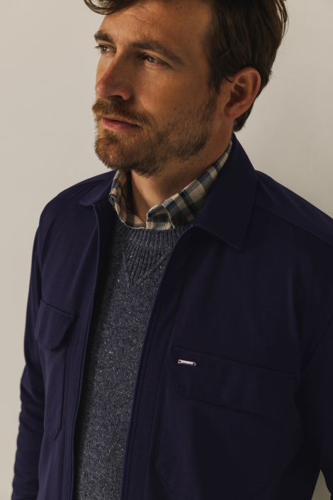 State of Art blauwe heren overhemd | Close up