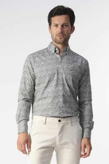 Campbell CASUAL OVERHEMD LM 099203 4776 DUCK GREEN DESSIN