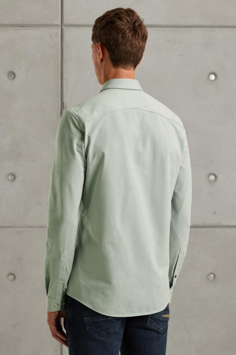 Cast Iron groene heren overhemd | Model achteraanzicht