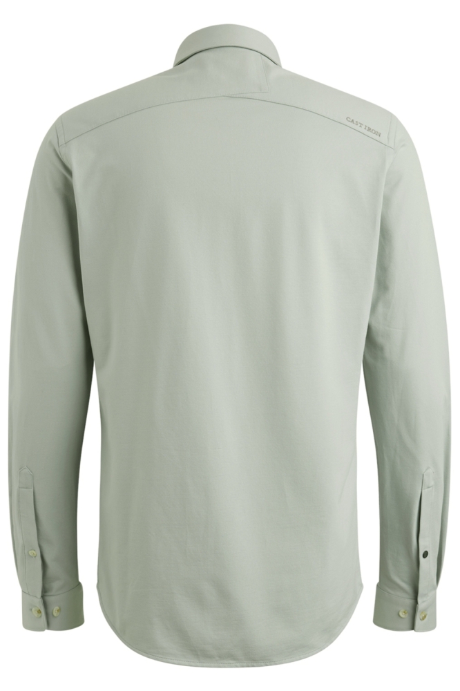 Cast Iron groene heren overhemd | Achteraanzicht